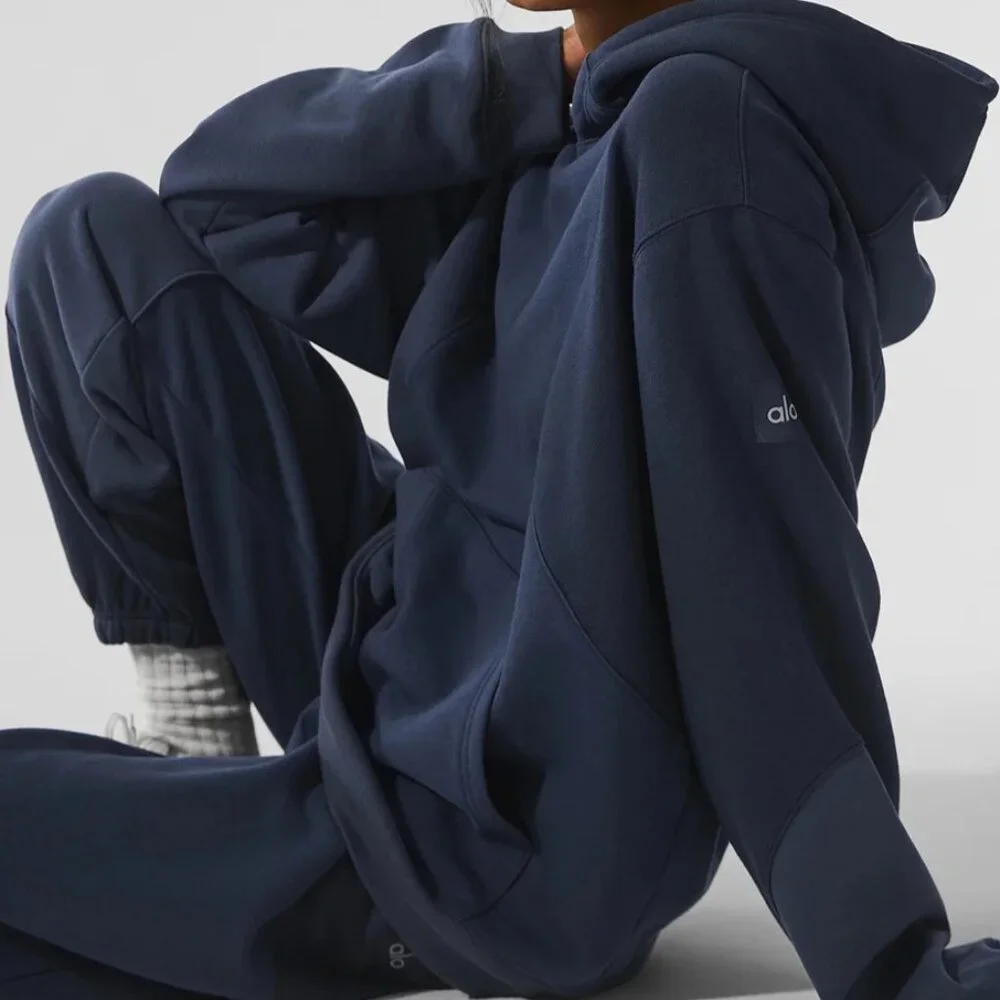 NWT ALO Make Waves Hoodie Navy Size XL - Picture 2 of 7